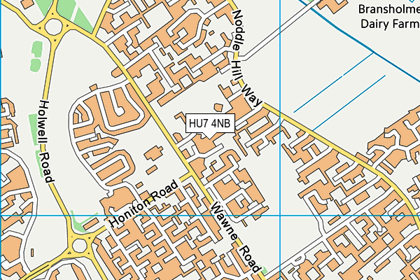 HU7 4NB map - OS VectorMap District (Ordnance Survey)