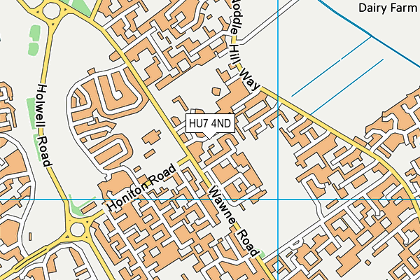 HU7 4ND map - OS VectorMap District (Ordnance Survey)