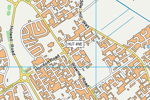 HU7 4NE map - OS VectorMap District (Ordnance Survey)