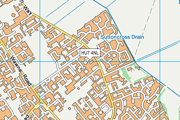 HU7 4NL map - OS VectorMap District (Ordnance Survey)