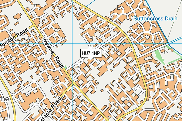 HU7 4NP map - OS VectorMap District (Ordnance Survey)