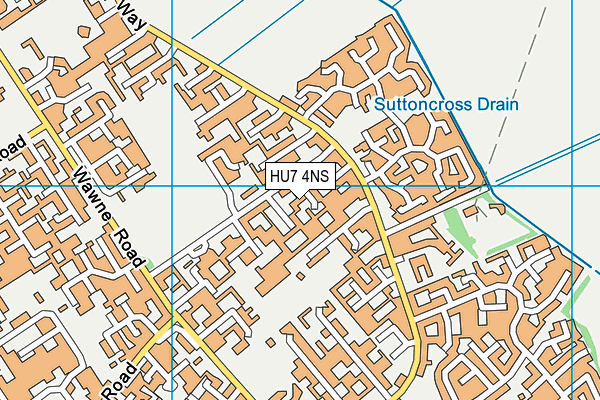 HU7 4NS map - OS VectorMap District (Ordnance Survey)
