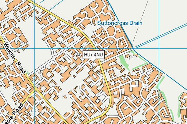 HU7 4NU map - OS VectorMap District (Ordnance Survey)