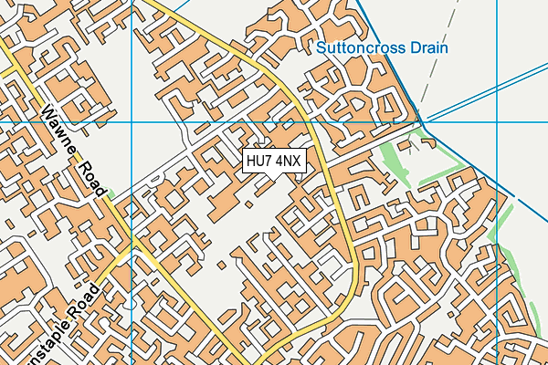 HU7 4NX map - OS VectorMap District (Ordnance Survey)