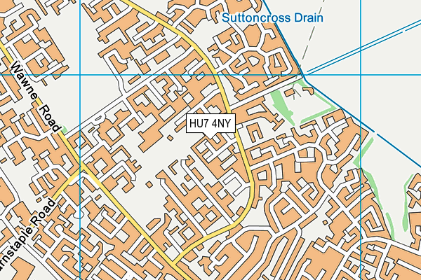 HU7 4NY map - OS VectorMap District (Ordnance Survey)