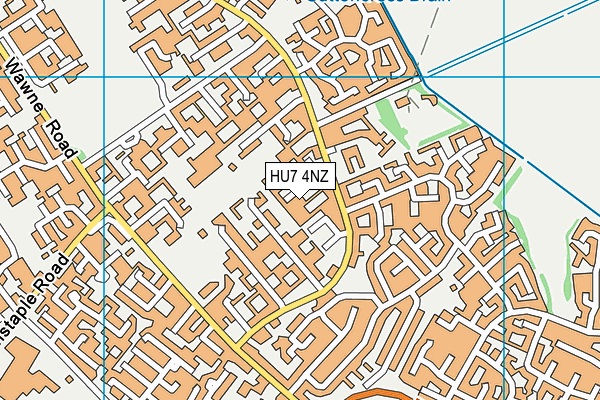 HU7 4NZ map - OS VectorMap District (Ordnance Survey)
