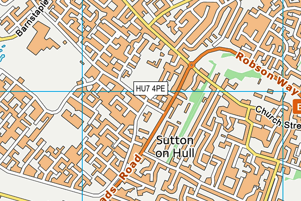 HU7 4PE map - OS VectorMap District (Ordnance Survey)
