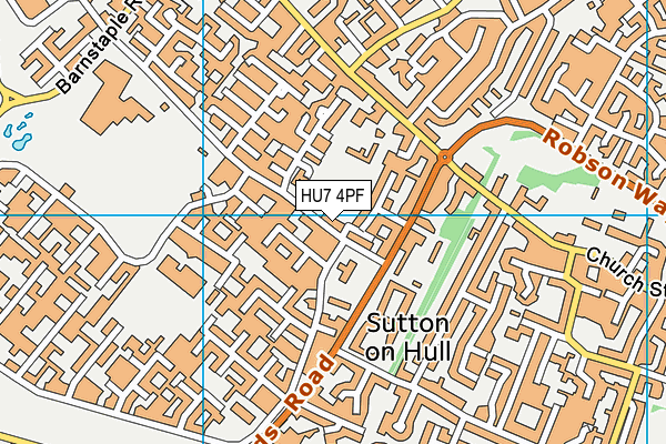HU7 4PF map - OS VectorMap District (Ordnance Survey)