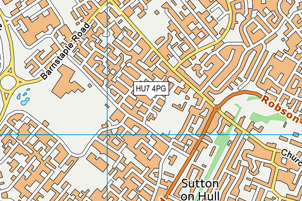 HU7 4PG map - OS VectorMap District (Ordnance Survey)