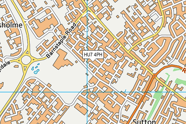 HU7 4PH map - OS VectorMap District (Ordnance Survey)