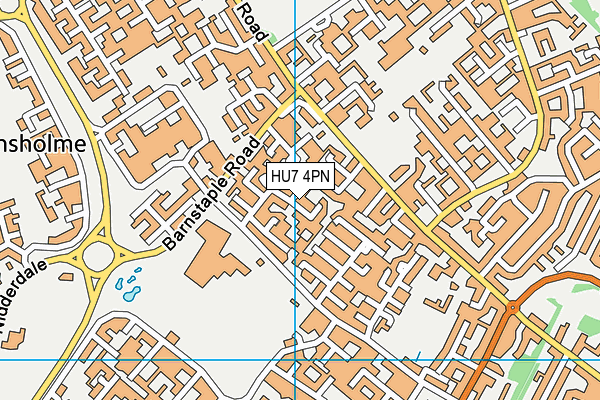 HU7 4PN map - OS VectorMap District (Ordnance Survey)