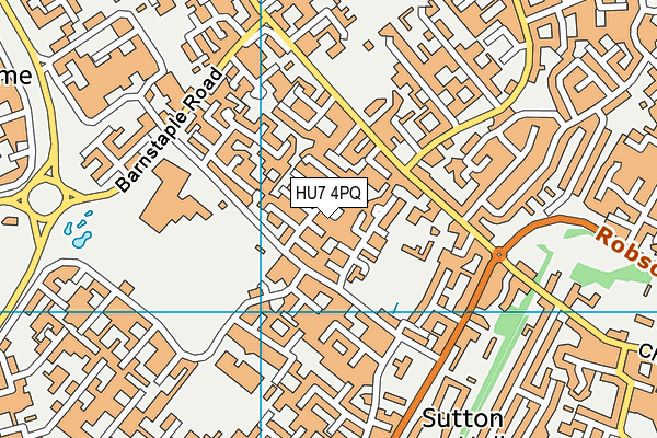 HU7 4PQ map - OS VectorMap District (Ordnance Survey)