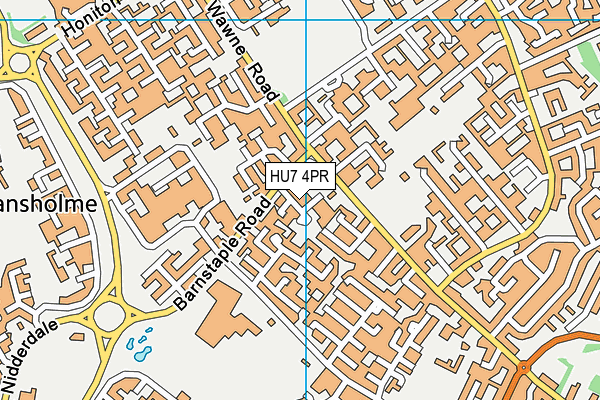 HU7 4PR map - OS VectorMap District (Ordnance Survey)