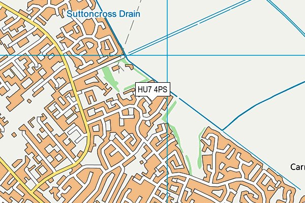 HU7 4PS map - OS VectorMap District (Ordnance Survey)