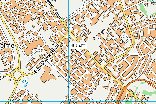 HU7 4PT map - OS VectorMap District (Ordnance Survey)