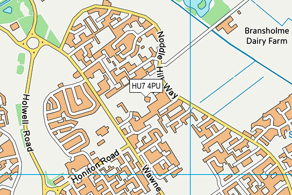 HU7 4PU map - OS VectorMap District (Ordnance Survey)