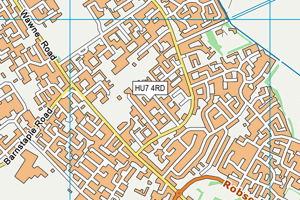 HU7 4RD map - OS VectorMap District (Ordnance Survey)