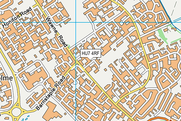 HU7 4RF map - OS VectorMap District (Ordnance Survey)