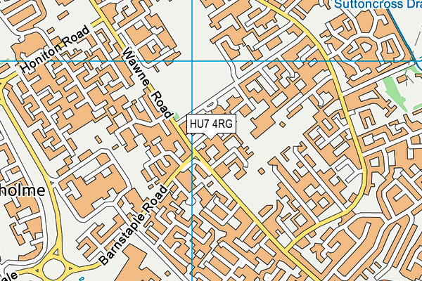 HU7 4RG map - OS VectorMap District (Ordnance Survey)