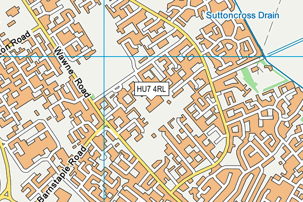 HU7 4RL map - OS VectorMap District (Ordnance Survey)