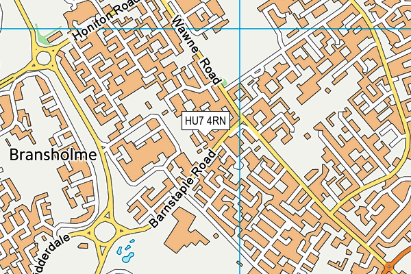 HU7 4RN map - OS VectorMap District (Ordnance Survey)