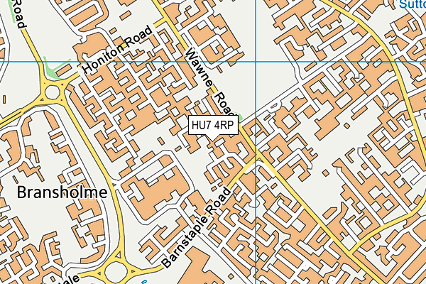 HU7 4RP map - OS VectorMap District (Ordnance Survey)
