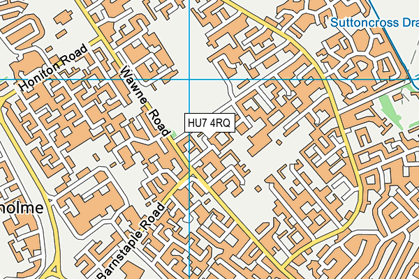 HU7 4RQ map - OS VectorMap District (Ordnance Survey)