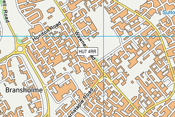 HU7 4RR map - OS VectorMap District (Ordnance Survey)