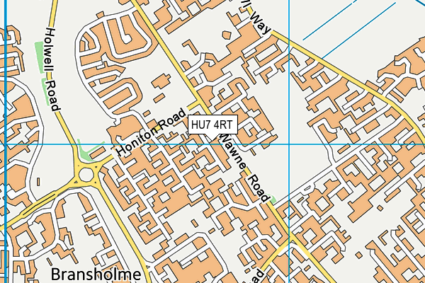 HU7 4RT map - OS VectorMap District (Ordnance Survey)