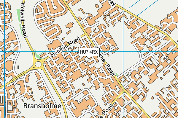 HU7 4RX map - OS VectorMap District (Ordnance Survey)