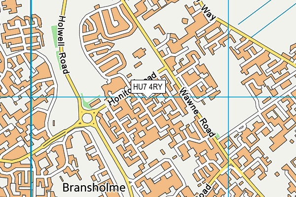 HU7 4RY map - OS VectorMap District (Ordnance Survey)