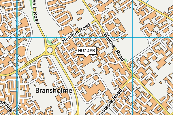 HU7 4SB map - OS VectorMap District (Ordnance Survey)