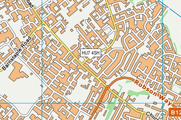 HU7 4SH map - OS VectorMap District (Ordnance Survey)