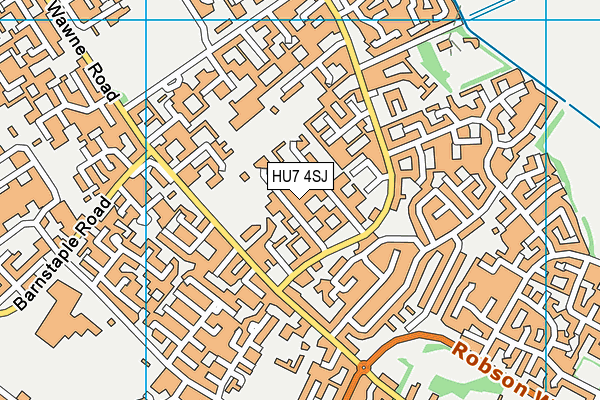 HU7 4SJ map - OS VectorMap District (Ordnance Survey)