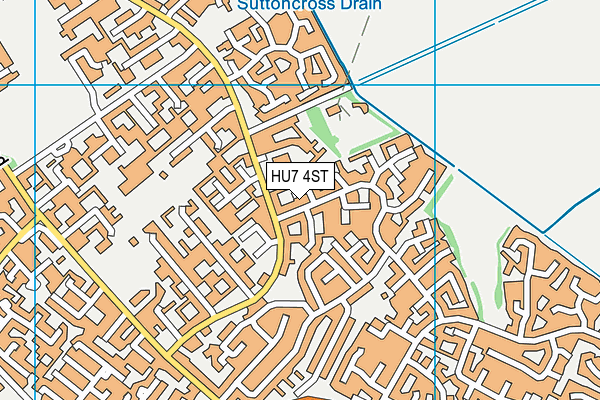 HU7 4ST map - OS VectorMap District (Ordnance Survey)
