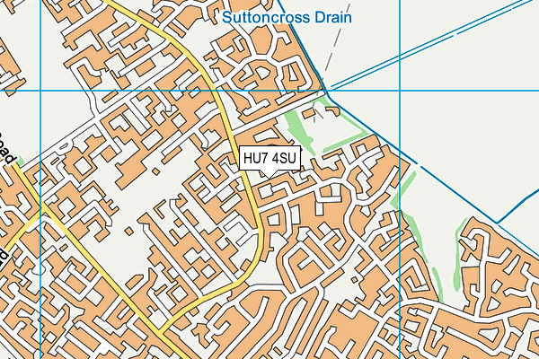 HU7 4SU map - OS VectorMap District (Ordnance Survey)