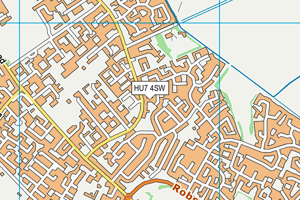 HU7 4SW map - OS VectorMap District (Ordnance Survey)