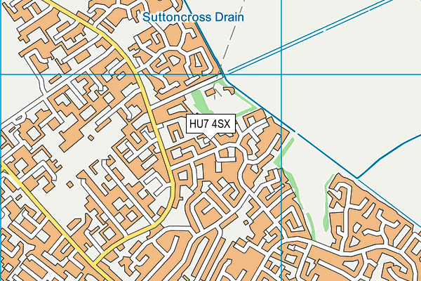 HU7 4SX map - OS VectorMap District (Ordnance Survey)