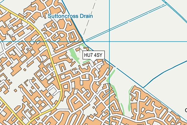 HU7 4SY map - OS VectorMap District (Ordnance Survey)