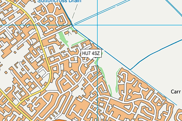 HU7 4SZ map - OS VectorMap District (Ordnance Survey)