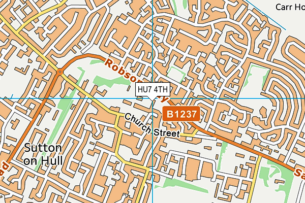 HU7 4TH map - OS VectorMap District (Ordnance Survey)