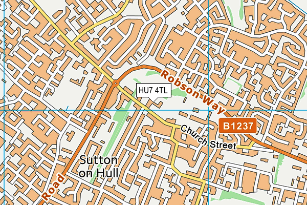 HU7 4TL map - OS VectorMap District (Ordnance Survey)
