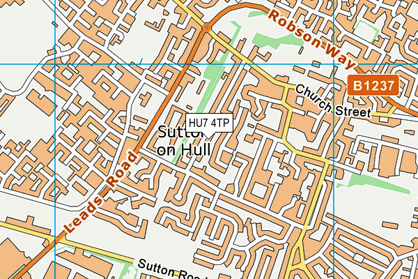 HU7 4TP map - OS VectorMap District (Ordnance Survey)
