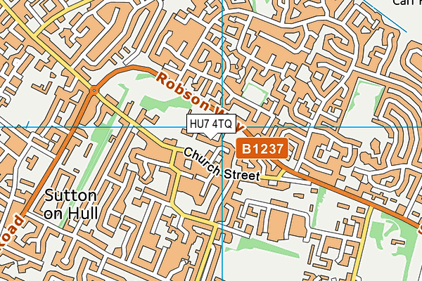 HU7 4TQ map - OS VectorMap District (Ordnance Survey)