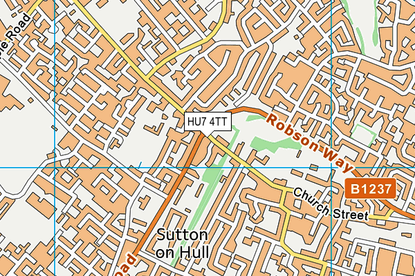 HU7 4TT map - OS VectorMap District (Ordnance Survey)