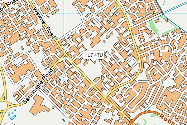 HU7 4TU map - OS VectorMap District (Ordnance Survey)