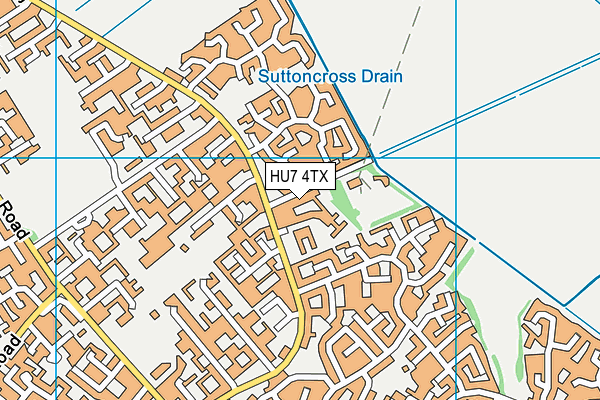 HU7 4TX map - OS VectorMap District (Ordnance Survey)