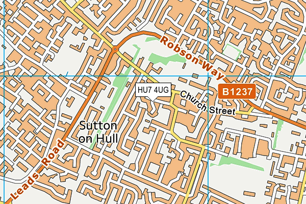 HU7 4UG map - OS VectorMap District (Ordnance Survey)