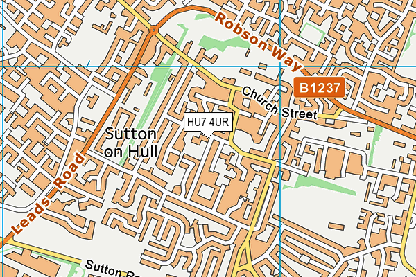 HU7 4UR map - OS VectorMap District (Ordnance Survey)
