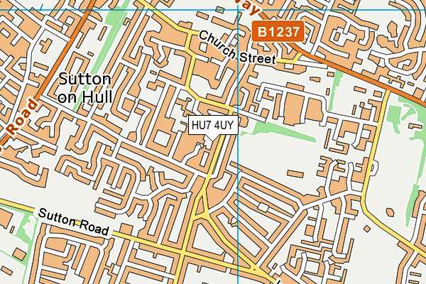 HU7 4UY map - OS VectorMap District (Ordnance Survey)